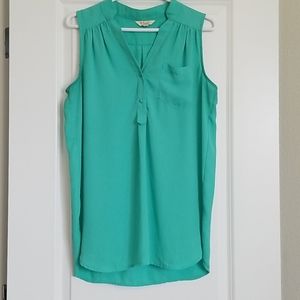 Teal Tunic style sleeveless top